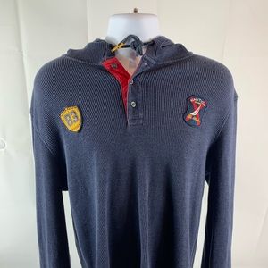 NAUTICA 1/4 Button Up Pullover Sailing Sweater XL